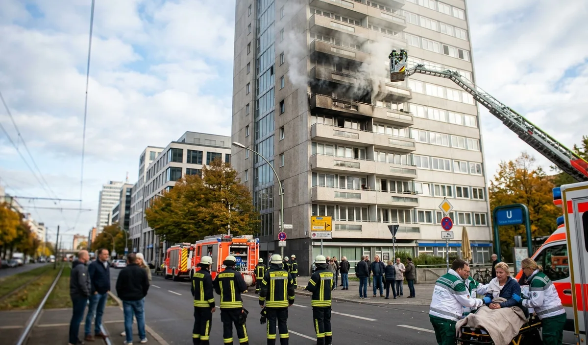 Berlin में 21 मंजिला इमारत में भीषण आग से 5 लोग घायल, 3 घंटे की मशक्कत के बाद पाया काबू