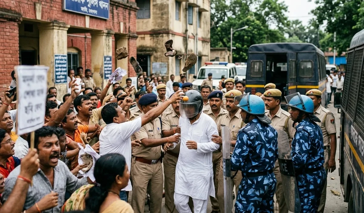 RG Kar Case में Nirmal Ghosh पर फूटा जनता का गुस्सा, कोर्ट ले जाते समय Egg Attack और भारी हंगामा
