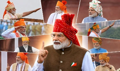 राजस्थानी बंधेज से लेकर केसरिया पगड़ी तक, लाल किले पर हर साल कैसे बदलता रहा है PM मोदी का अंदाज