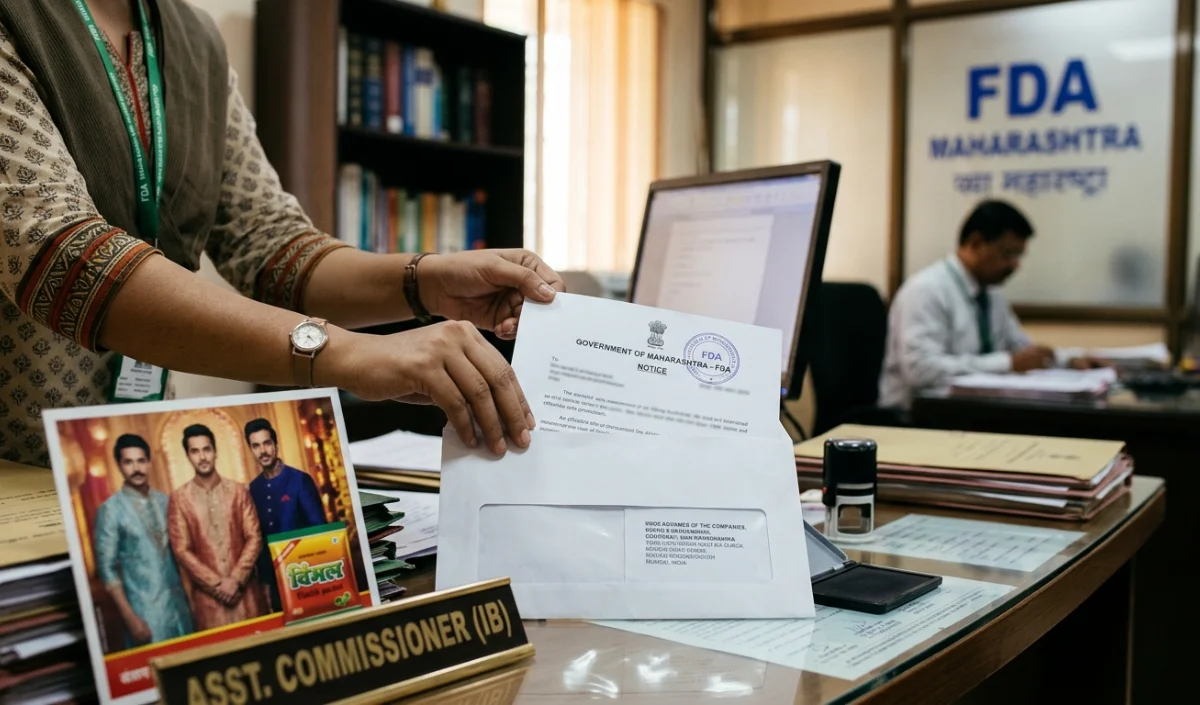 Vimal विज्ञापन मामले में FDA ने अजय देवगन, शाहरुख और टाइगर को भेजा नोटिस Vimal विज्ञापन मामले में FDA ने अजय देवगन, शाहरुख और टाइगर को भेजा नोटिस