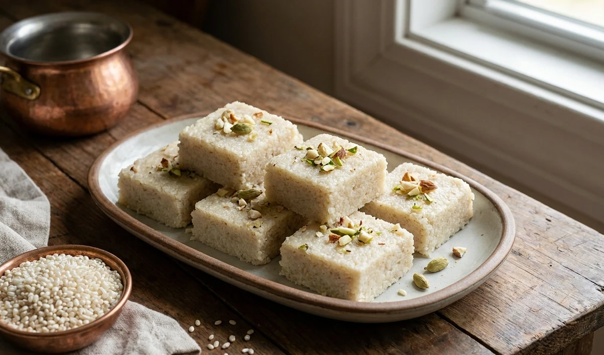 Samak Rice Barfi Samak Rice Barfi