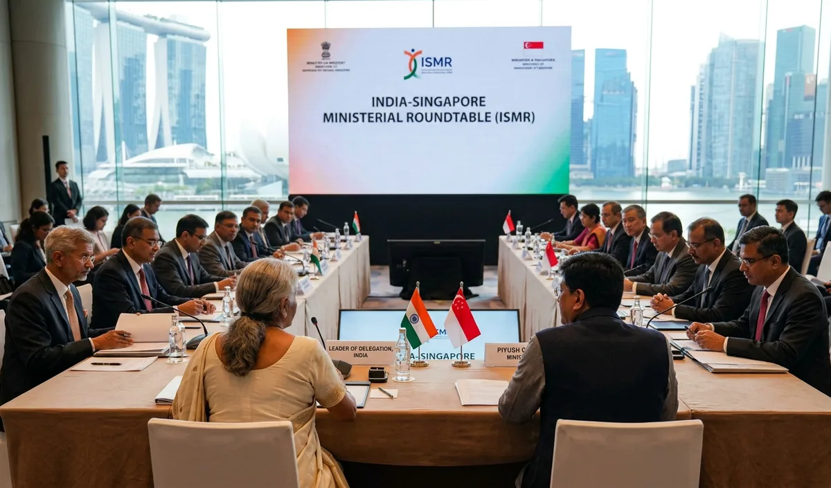 Singapore में ISMR बैठक की अगुआई करेंगी Nirmala Sitharaman, व्यापार पर जोर Singapore में ISMR बैठक की अगुआई करेंगी Nirmala Sitharaman, व्यापार पर जोर