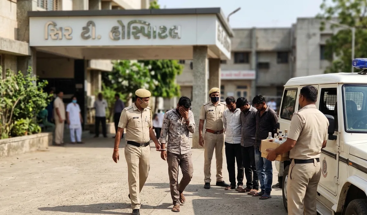 Gujarat के Bhavnagar में मिलावटी शराब पीने से 2 लोगों की मौत, 4 तस्कर हिरासत में Gujarat के Bhavnagar में मिलावटी शराब पीने से 2 लोगों की मौत, 4 तस्कर हिरासत में