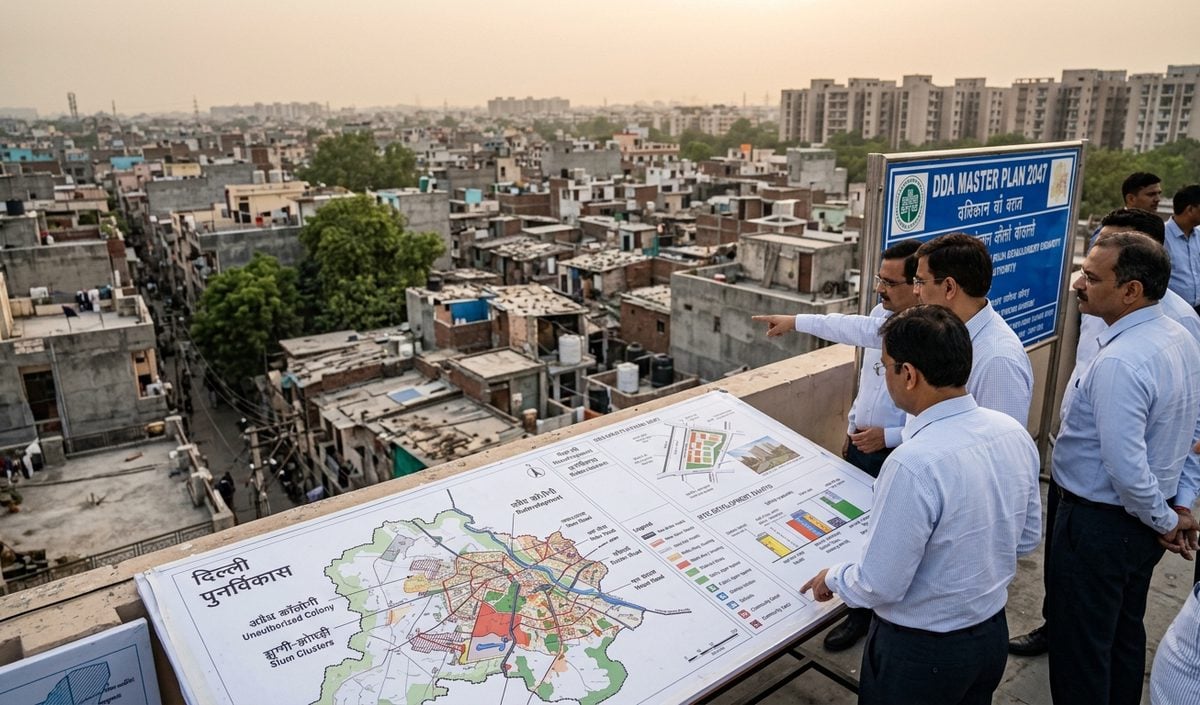 DDA ने Delhi Master Plan 2047 अधिसूचित किया, अवैध कॉलोनियों और झुग्गी पुनर्वास की योजना पेश