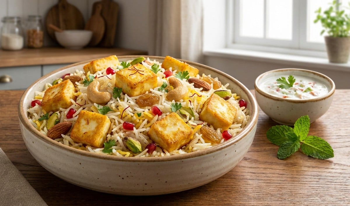 Paneer Dry Fruit Pulao Paneer Dry Fruit Pulao