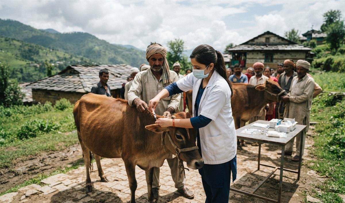 Hamirpur में गलघोटू बीमारी से बचाव के लिए 12,000 पशुओं का टीकाकरण किया गया Hamirpur में गलघोटू बीमारी से बचाव के लिए 12,000 पशुओं का टीकाकरण किया गया