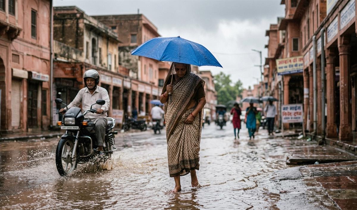 Rajasthan Monsoon बारिश के बीच दौसा में 107 मिमी वर्षा, छह अगस्त से फिर सक्रिय होगा मानसून Rajasthan Monsoon बारिश के बीच दौसा में 107 मिमी वर्षा, छह अगस्त से फिर सक्रिय होगा मानसून