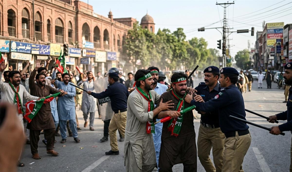 Imran Khan के समर्थकों का Pakistan में प्रदर्शन, 100 से अधिक PTI कार्यकर्ता गिरफ्तार Imran Khan के समर्थकों का Pakistan में प्रदर्शन, 100 से अधिक PTI कार्यकर्ता गिरफ्तार