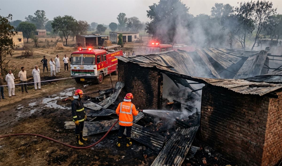 Gurugram के सोहना स्थित फार्महाउस में लगी भीषण Fire, दिल्ली के दो कर्मचारी झुलसे Gurugram के सोहना स्थित फार्महाउस में लगी भीषण Fire, दिल्ली के दो कर्मचारी झुलसे