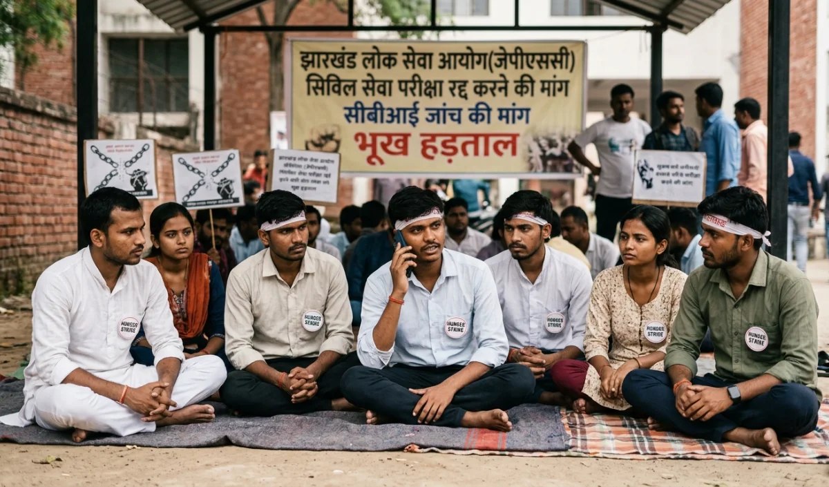ranchi jpsc protest ranchi jpsc protest