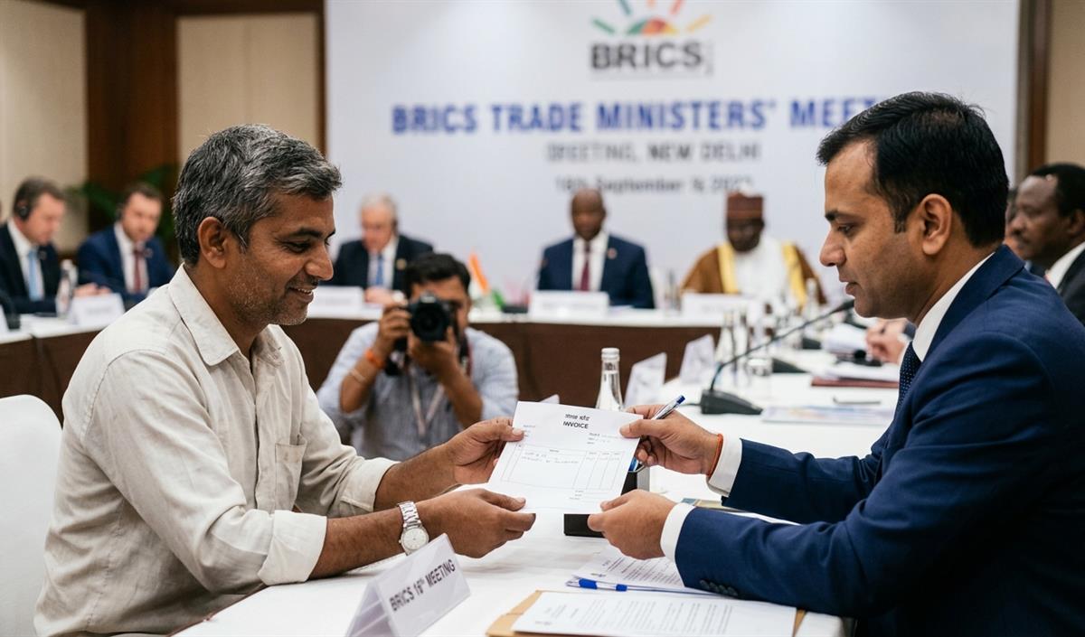 BRICS व्यापार मंत्रियों ने MSME वित्तपोषण सुगम बनाने हेतु इनवॉइस डिस्काउंट पर अध्ययन की दी मंजूरी BRICS व्यापार मंत्रियों ने MSME वित्तपोषण सुगम बनाने हेतु इनवॉइस डिस्काउंट पर अध्ययन की दी मंजूरी