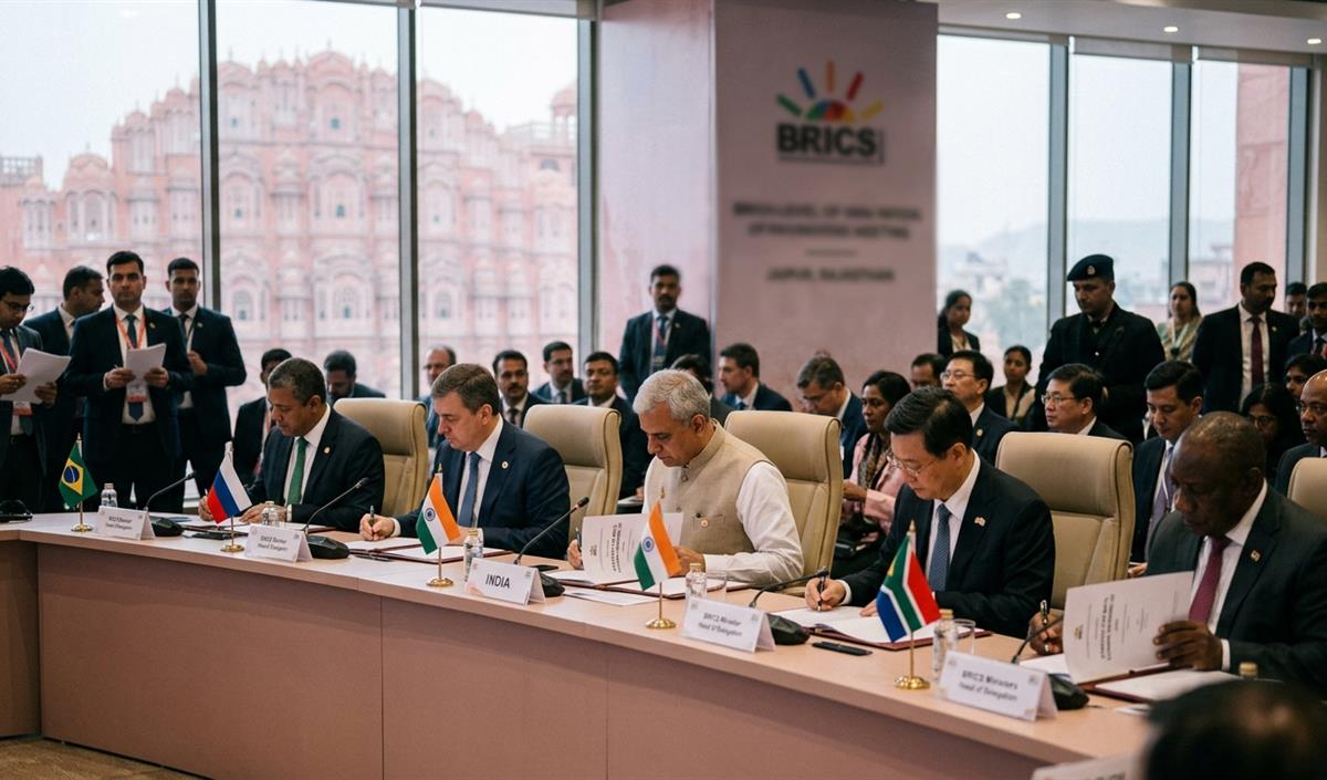 BRICS Trade Ministers की बैठक Jaipur में संपन्न, 2030 रणनीति को दिया अंतिम रूप BRICS Trade Ministers की बैठक Jaipur में संपन्न, 2030 रणनीति को दिया अंतिम रूप