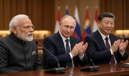 भाषण के आखिर में मोदी ने जो बोला, सुनकर ताली बजाने लगे जिनपिंग-पुतिन