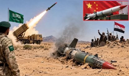Saudi Arabia ने हूतियों पर दागी मेड इन चाइना मिसाइल, यमन के रेगिस्तान में ही जा गिरी