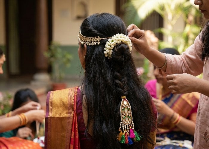 Ethnic Hair Accessories: Saree और लहंगे के साथ पेयर करें शीशपट्टी और Floral Clips, मिलेगा रॉयल लुक