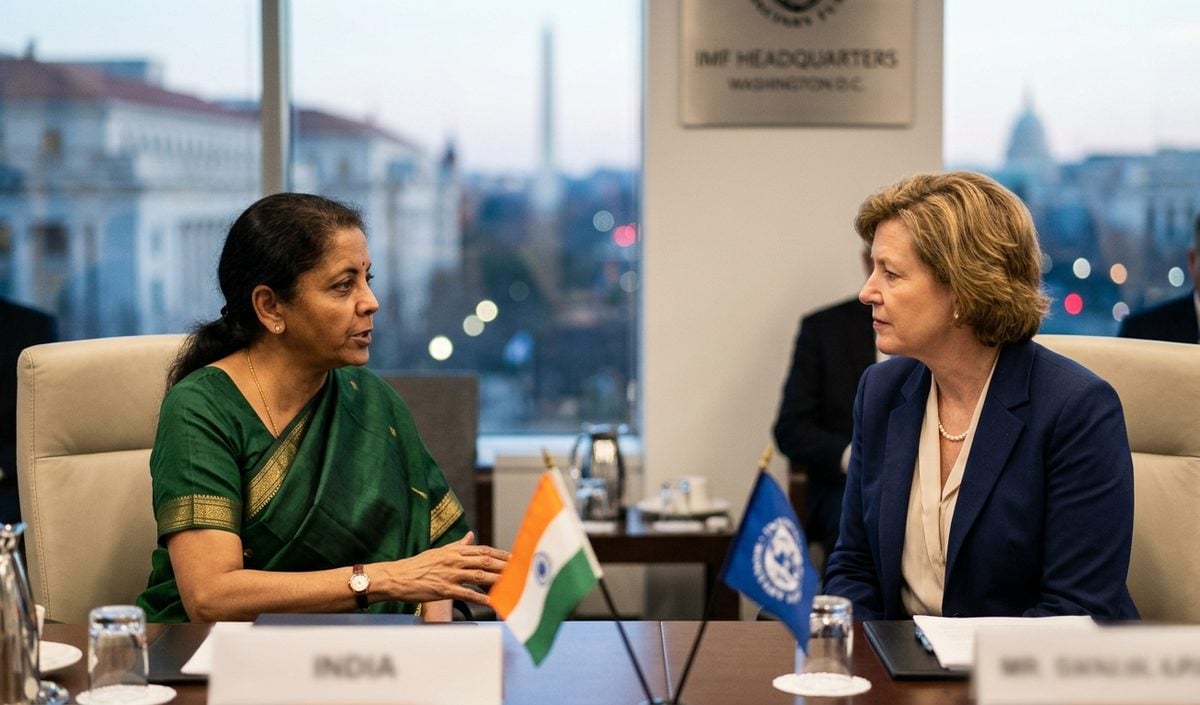वित्त मंत्री निर्मला सीतारमण ने IMF प्रमुख क्रिस्टालिना जॉर्जीवा से की द्विपक्षीय बातचीत वित्त मंत्री निर्मला सीतारमण ने IMF प्रमुख क्रिस्टालिना जॉर्जीवा से की द्विपक्षीय बातचीत