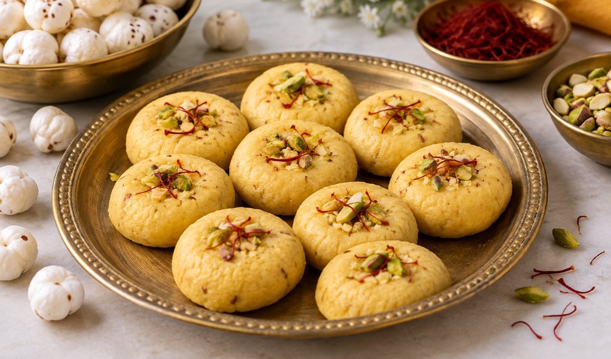 Makhana kesar peda Makhana kesar peda