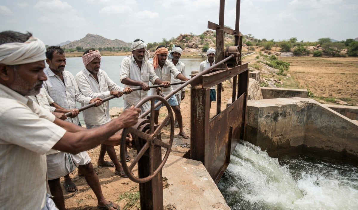 सिंचाई का पानी न मिलने पर Jurala Project पर बढ़ा तनाव, किसानों ने नहर में छोड़ा पानी