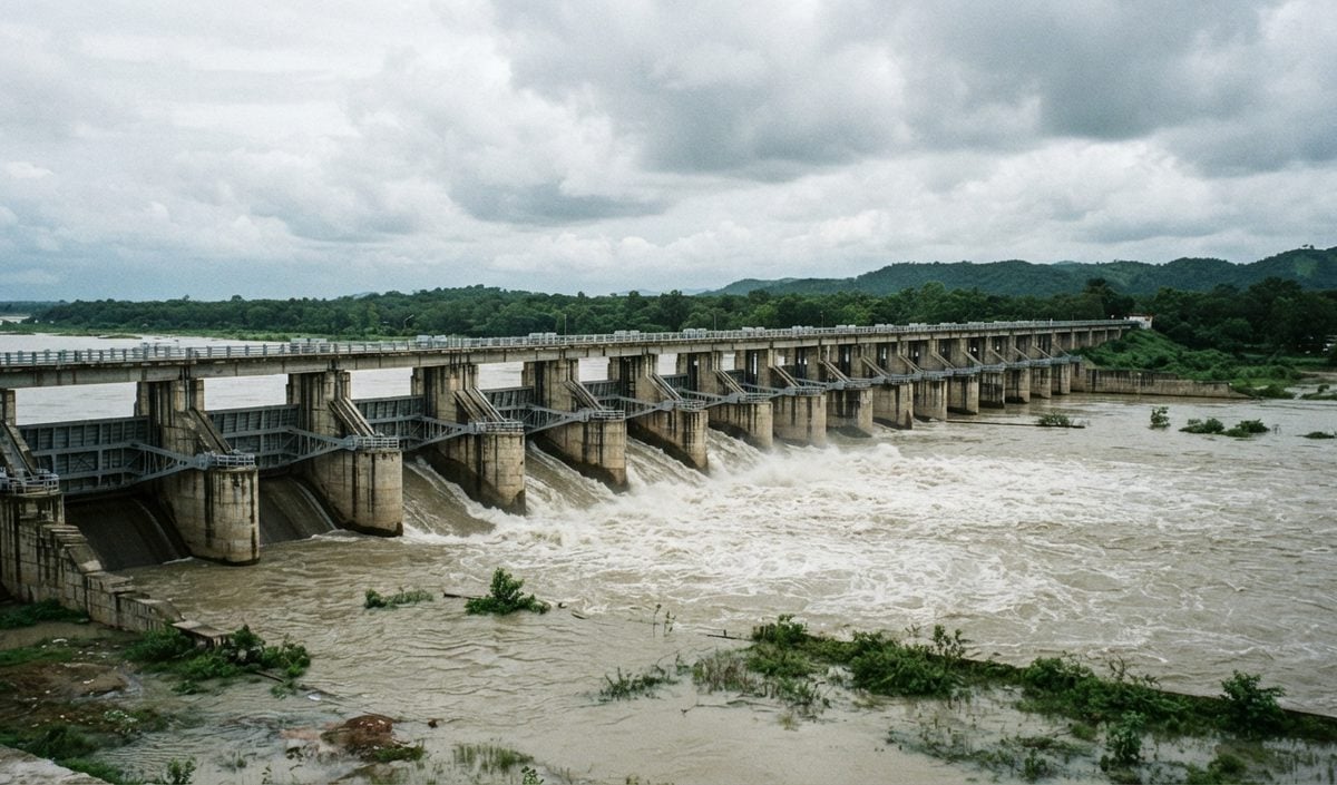 नेपाल में भारी बारिश के बाद Valmikinagar Barrage से छोड़ा गया 4.24 लाख क्यूसेक पानी नेपाल में भारी बारिश के बाद Valmikinagar Barrage से छोड़ा गया 4.24 लाख क्यूसेक पानी