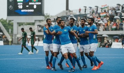 Asian Games 2026: Indian Hockey Team की लगातार 5वीं जीत, Bangladesh को 10-0 से रौंदा