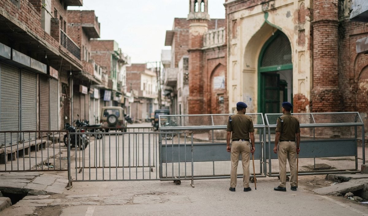 Meerut Police ने केसरगंज मस्जिद के पास बढ़ाई सुरक्षा, सोशल मीडिया वीडियो के बाद गश्त तेज Meerut Police ने केसरगंज मस्जिद के पास बढ़ाई सुरक्षा, सोशल मीडिया वीडियो के बाद गश्त तेज