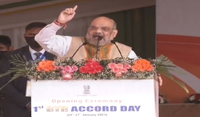 असम में शाह ने भरी हुंकार, बोले- PM मोदी बोडो समझौते के सभी प्रावधानों को पूरा करने के लिए प्रतिबद्ध हैं